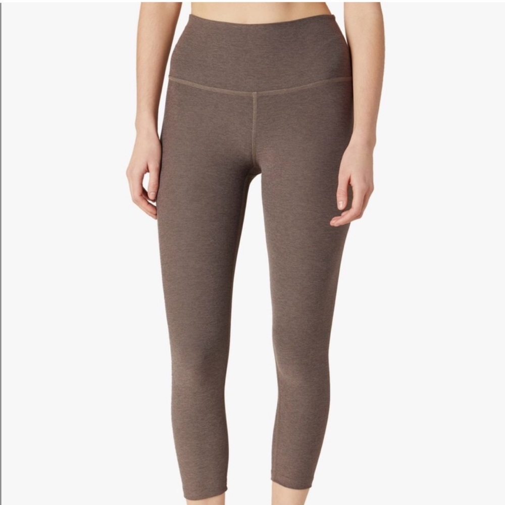 Beyond Yoga  Walk and Talk High Waisted Capri Legging - Cocoa Brown